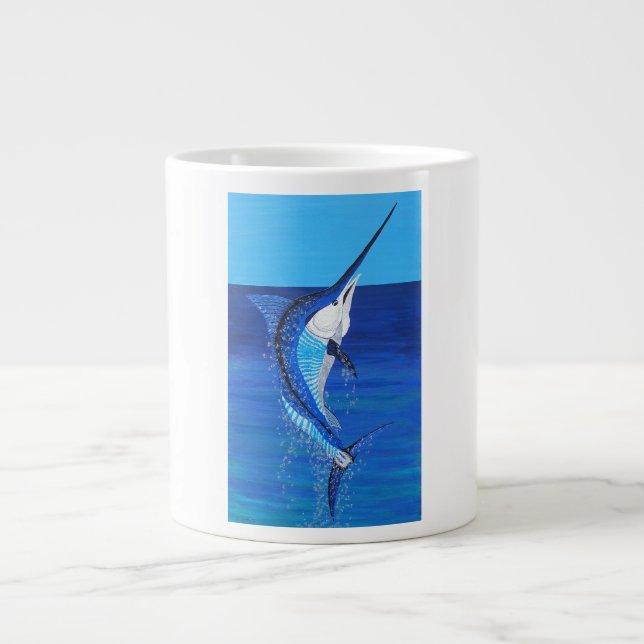 Flying marlin  giant coffee mug (Front)