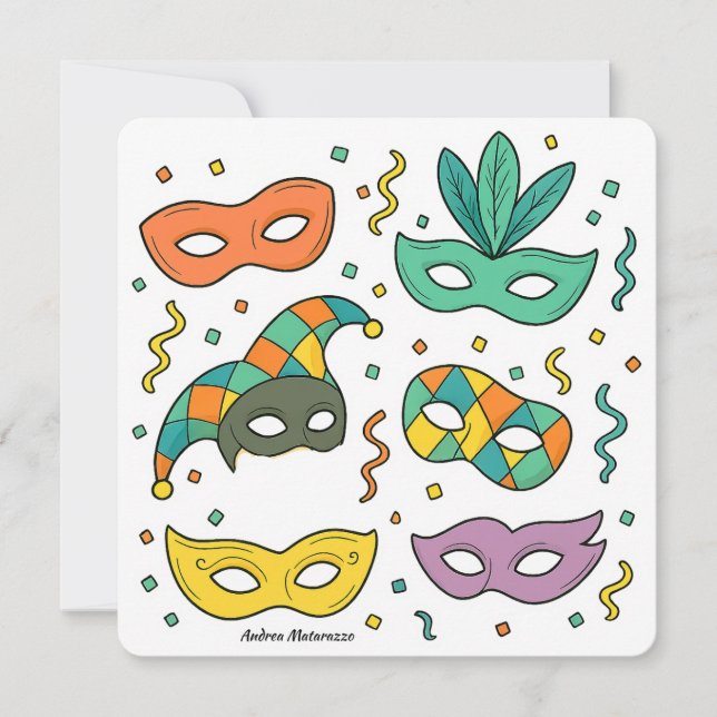 Flying Masks Card (Front)