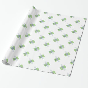 flying money emoji wrapping paper