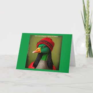 Flying Mongoose Goose Of Jamaica Doing Reggae Letterpress Thank You Card