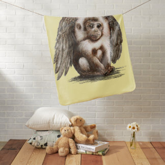 Flying Monkey Baby Cute pet for Wizards • Witches Blanket