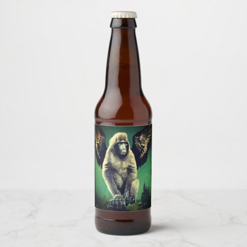 Flying Monkey Beer Bottle Label