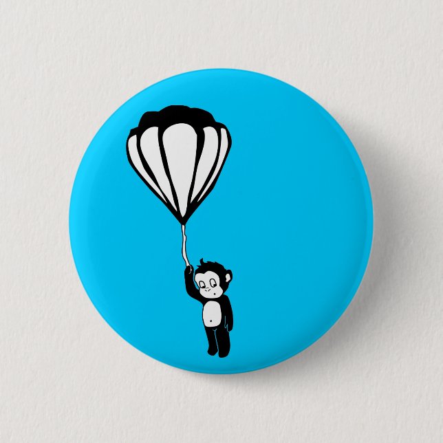 flying monkey : hot air balloon button (Front)