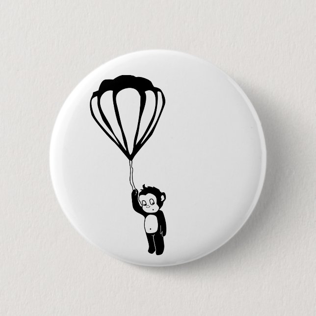 flying monkey : hot air balloon button (Front)