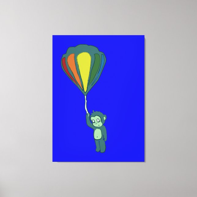 flying monkey : hot air balloon canvas print (Front)