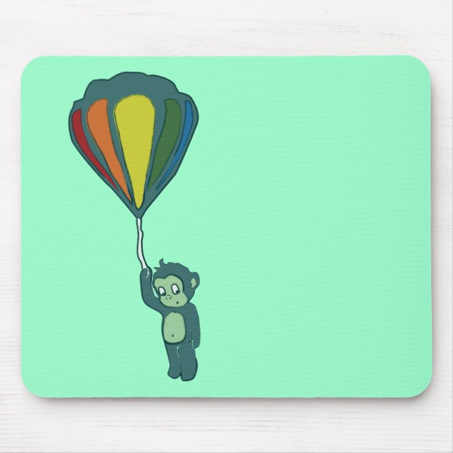 flying monkey : hot air balloon mouse pad (Front)