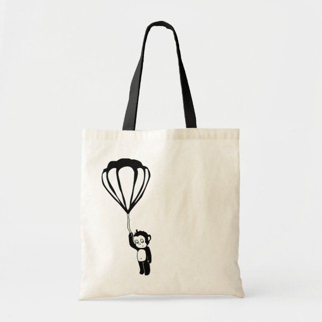 flying monkey : hot air balloon tote bag (Front)