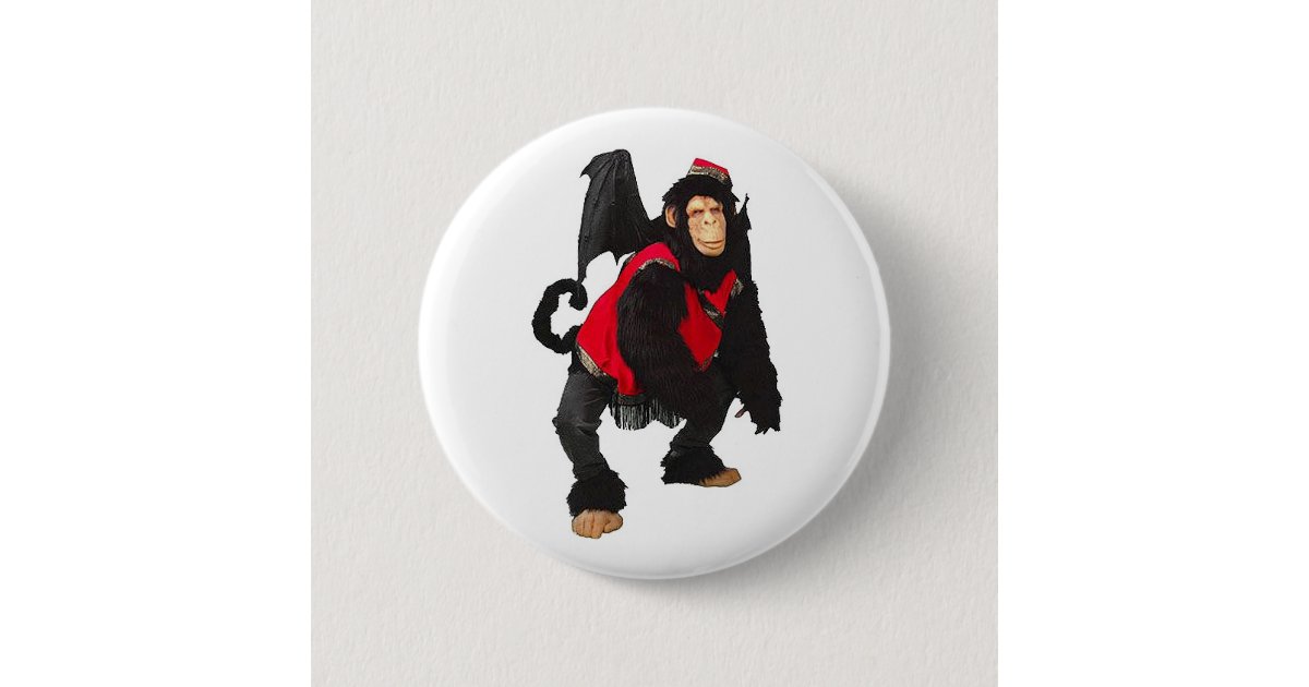 Monkey Pinback Buttons Flying Monkey Pinback Button | Zazzle