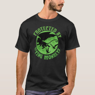 Flying Monkey Witch Gift Protected by Flying Monke T-Shirt