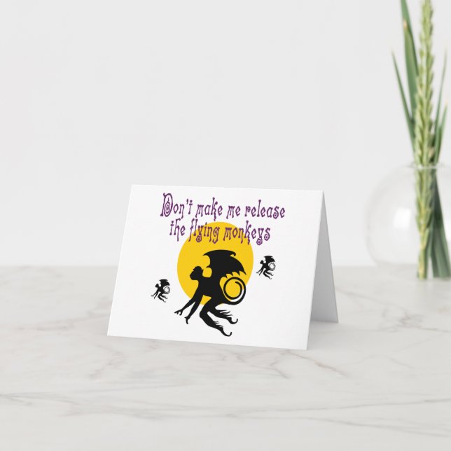 Flying Monkeys Note Card (Front)
