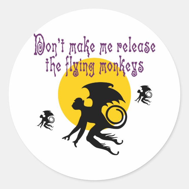 Flying Monkeys Stickers/Envelope Seals (Front)