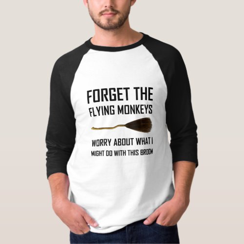 Flying Monkeys Witch Broom T_Shirt