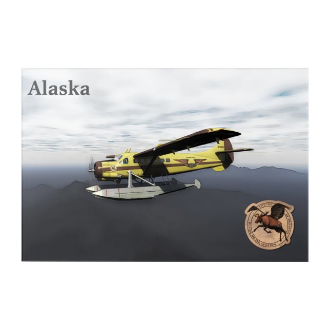 Flying Moose Aviation de Havilland DH3-C Otter Acrylic Print (Front)