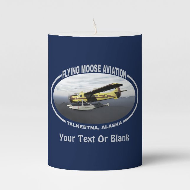 Flying Moose Aviation de Havilland DH3-C Otter Pillar Candle (Front)