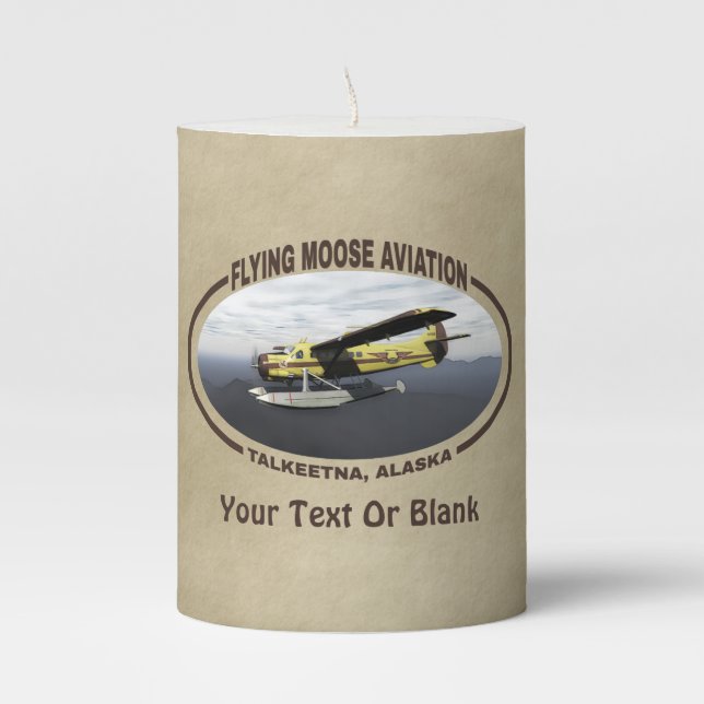 Flying Moose Aviation de Havilland DH3-C Otter Pillar Candle (Front)