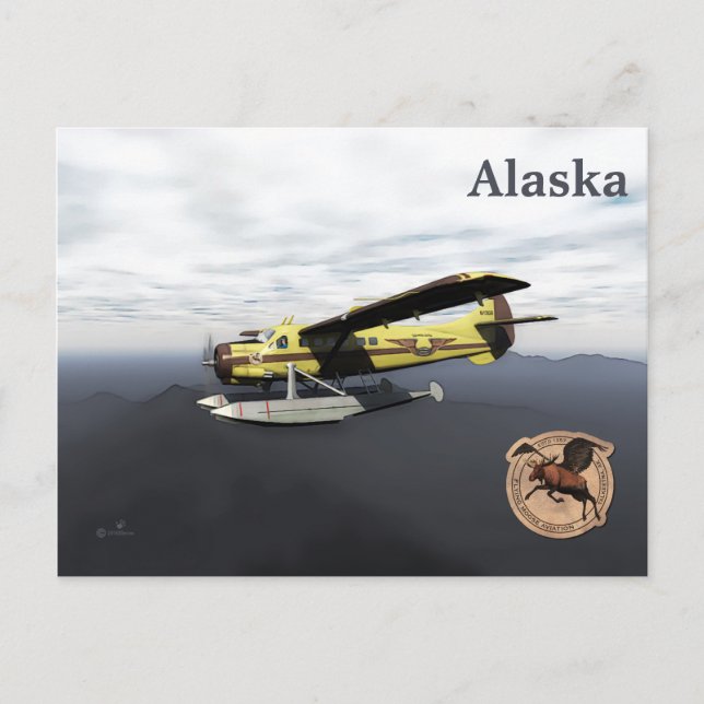 Flying Moose Aviation de Havilland DH3-C Otter Postcard (Front)