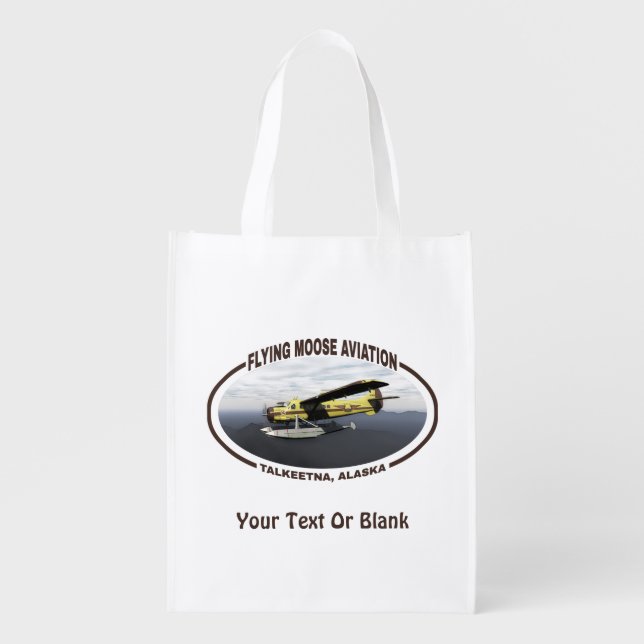 Flying Moose Aviation de Havilland DH3-C Otter Reusable Grocery Bag (Front)