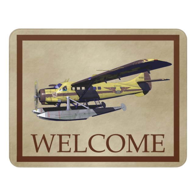 Flying Moose Aviation de Havilland Otter - Welcome Door Sign (Contemporary Front)