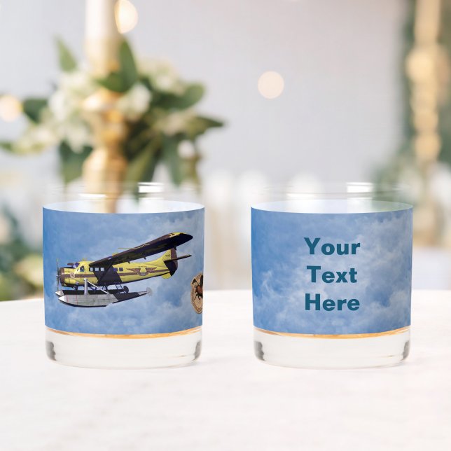 Flying Moose Aviation de Havilland Otter Whiskey Glass (Insitu (Wedding))