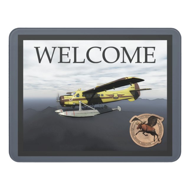 Flying Moose Aviation DH3-C Otter - Welcome Door Sign (Contemporary Front)