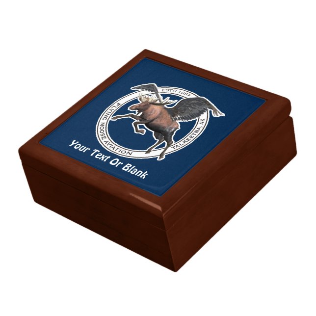 Flying Moose Aviation Jewelry Box (Side)