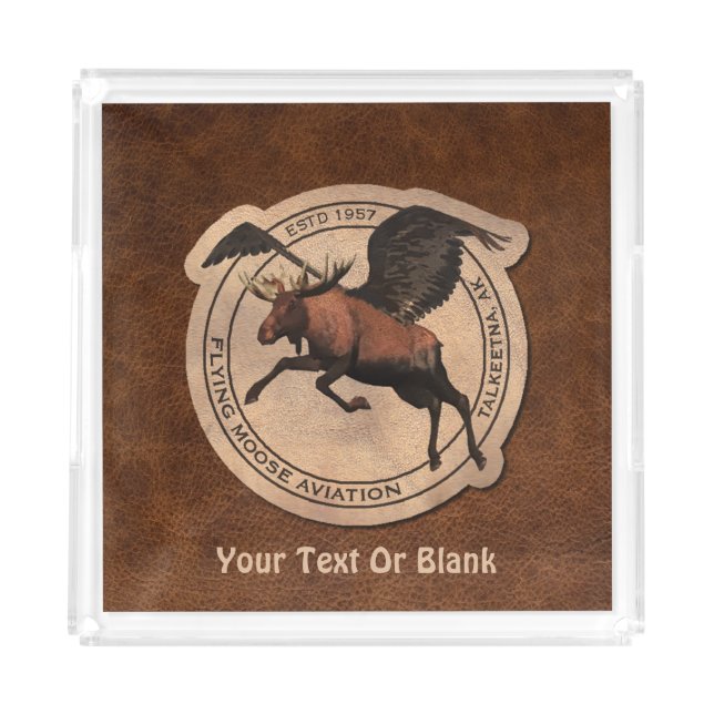 Flying Moose Aviation Patch Acrylic Tray (Front)