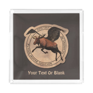 Flying Moose Aviation Patch Acrylic Tray