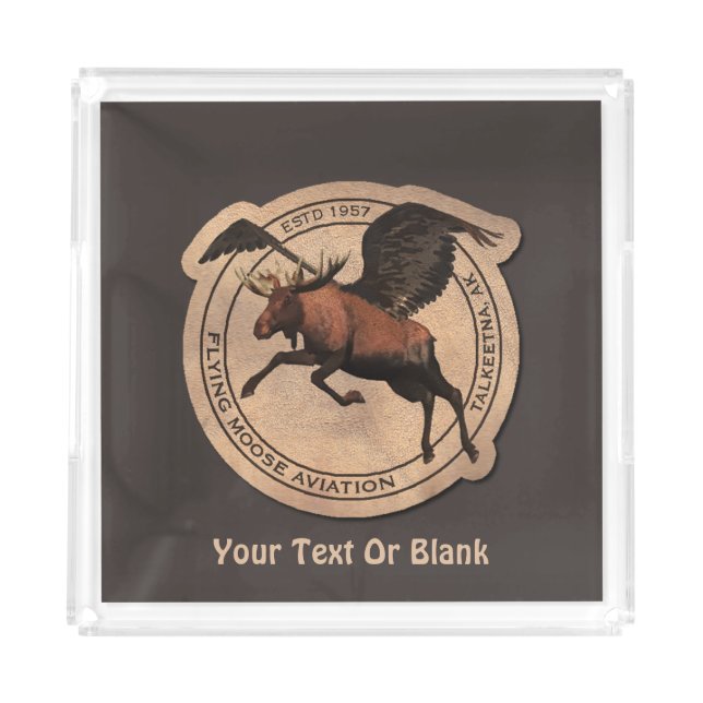Flying Moose Aviation Patch Acrylic Tray (Front)