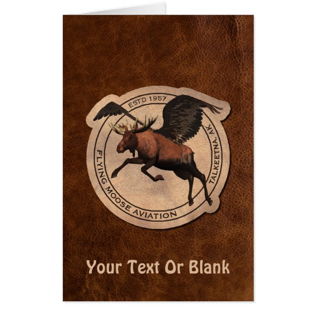 Flying Moose Aviation Patch Card (Front)