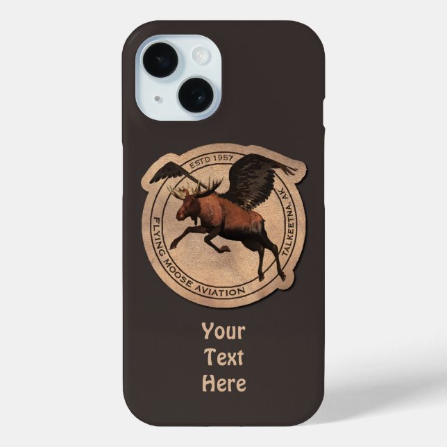 Flying Moose Aviation Patch Case-Mate iPhone Case (Back)