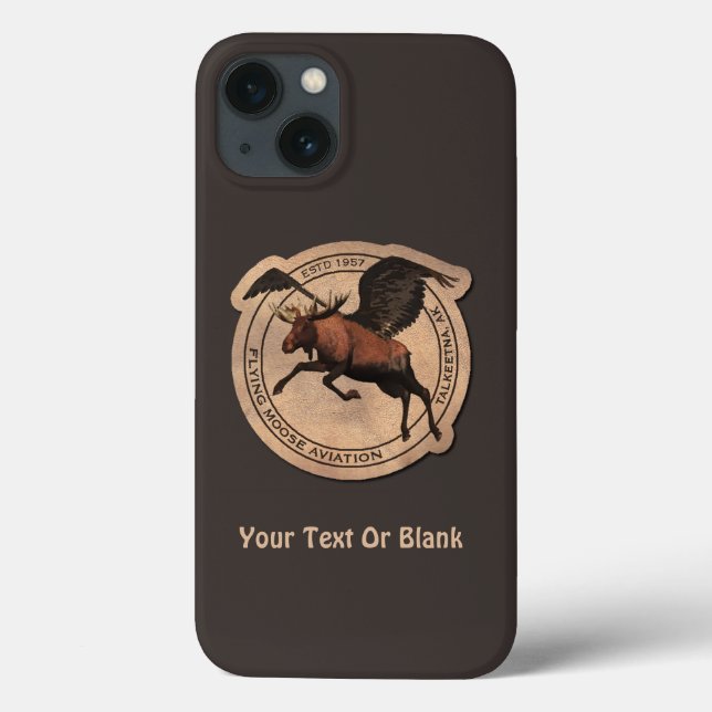 Flying Moose Aviation Patch Case-Mate iPhone Case (Back)