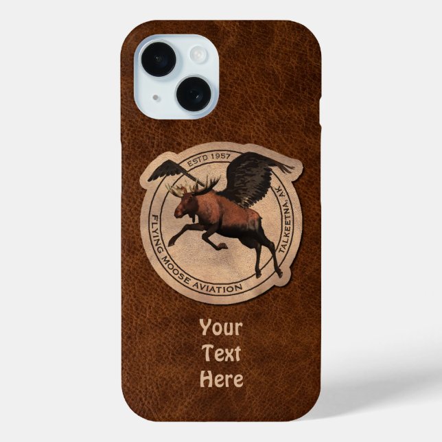 Flying Moose Aviation Patch Case-Mate iPhone Case (Back)
