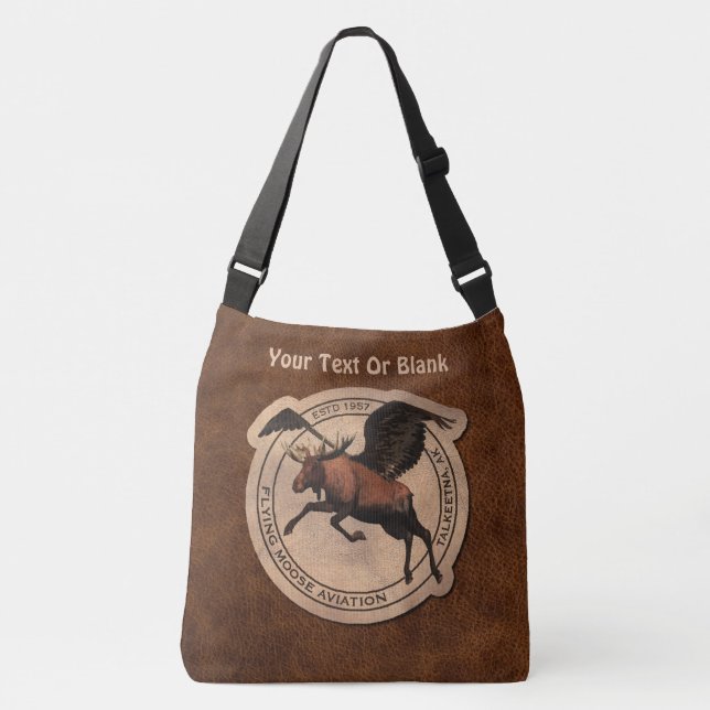Flying Moose Aviation Patch Crossbody Bag (Front)