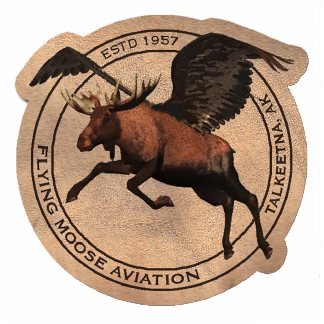 Flying Moose Aviation Patch Cutout (Front)