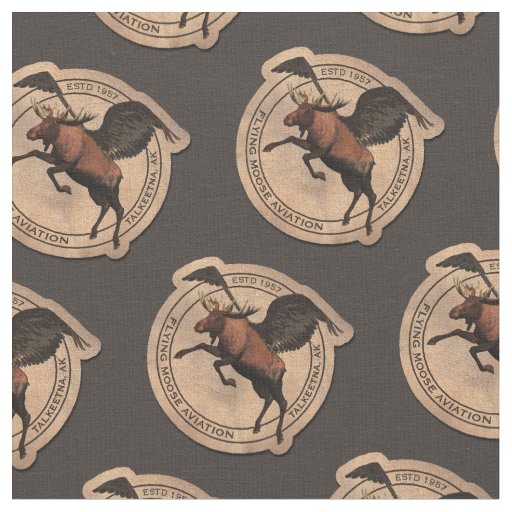 Flying Moose Aviation Patch Fabric