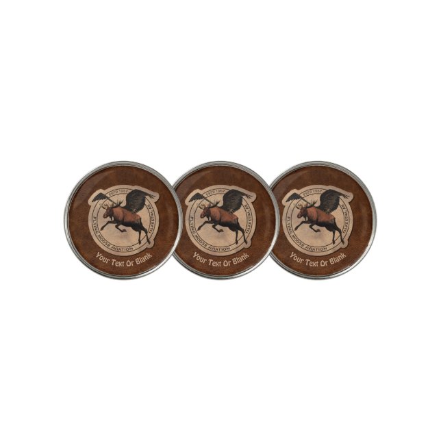 Flying Moose Aviation Patch Golf Ball Marker (3 Up)