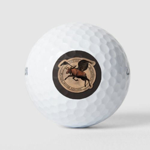 Flying Moose Aviation Patch Golf Balls