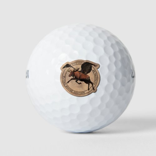 Flying Moose Aviation Patch Golf Balls