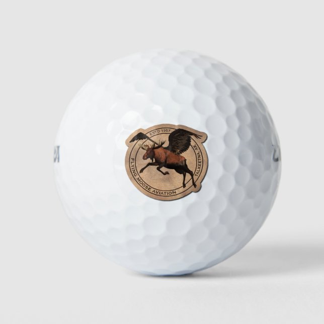 Flying Moose Aviation Patch Golf Balls (Front)