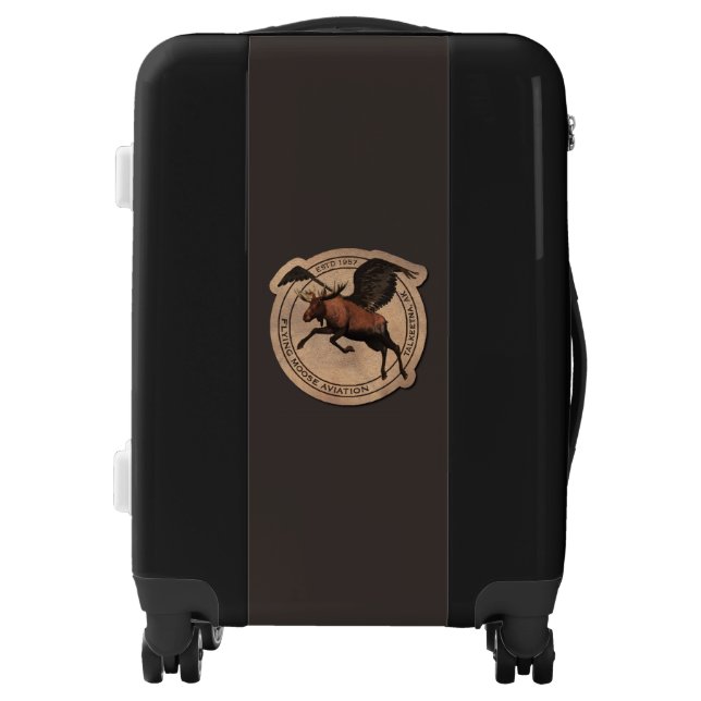 Flying Moose Aviation Patch Luggage (Front)
