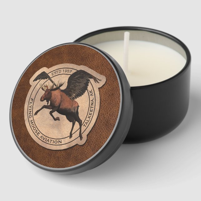 Flying Moose Aviation Patch Mini Candle Favors (Corner)