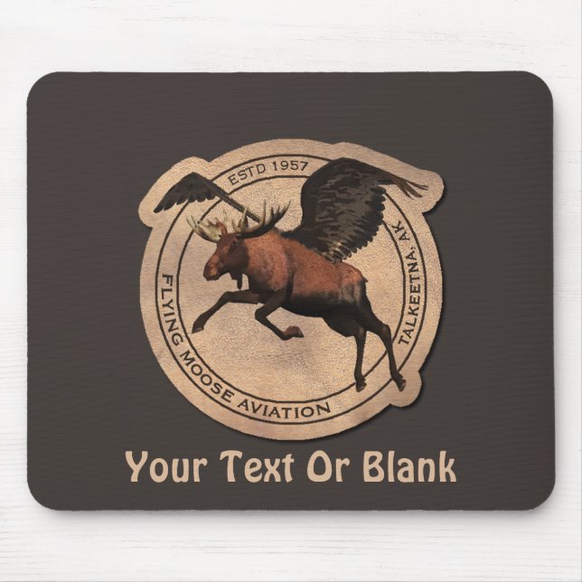 Flying Moose Aviation Patch Mouse Pad (Front)