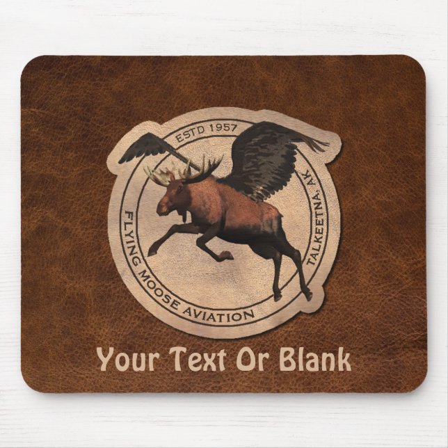 Flying Moose Aviation Patch Mouse Pad (Front)