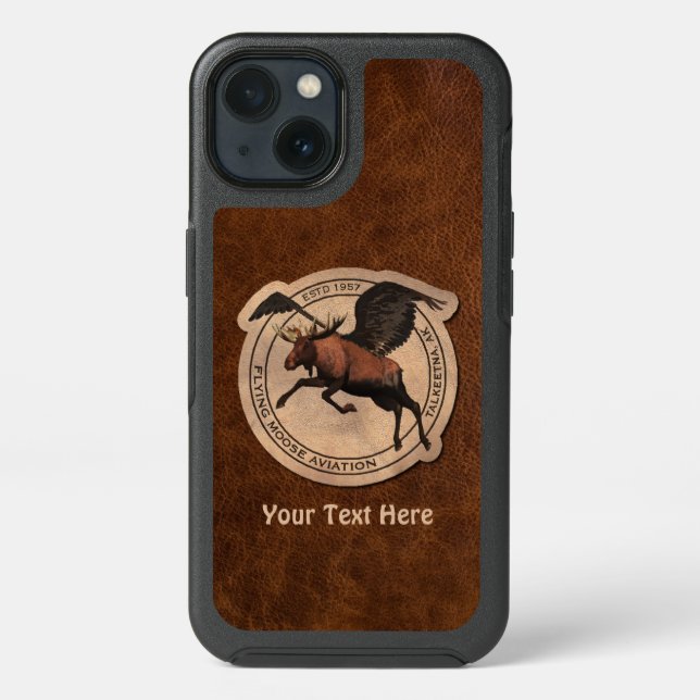 Flying Moose Aviation Patch OtterBox iPhone Case (Back)