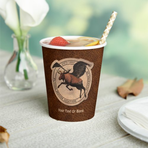 Flying Moose Aviation Patch  Paper Cups