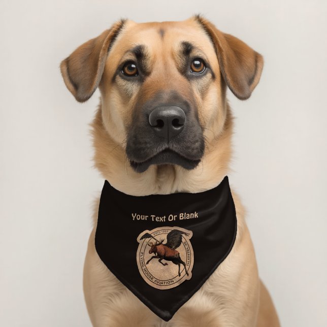 Flying Moose Aviation Patch Pet Bandana Collar (Dog 2)