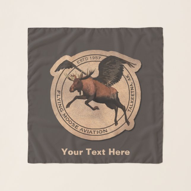 Flying Moose Aviation Patch Scarf (Front)