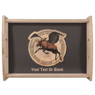 Flying Moose Aviation Patch Serving Tray
