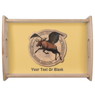 Flying Moose Aviation Patch Serving Tray