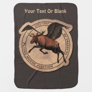 Flying Moose Aviation Patch Stroller Blanket